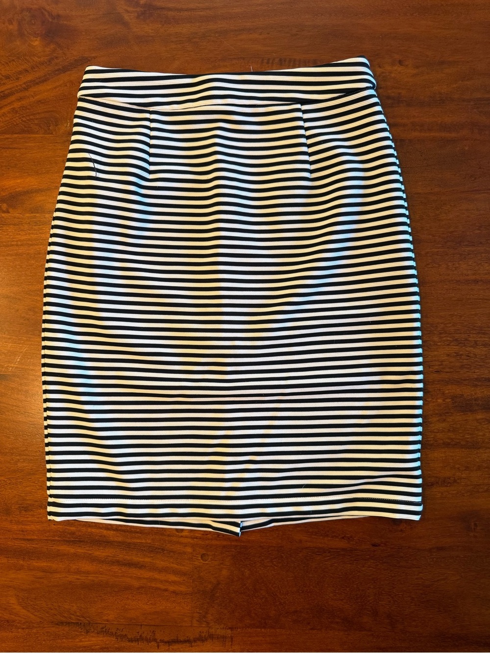 Sugarlips Black & Ivory Striped Pencil Skirt Size Small